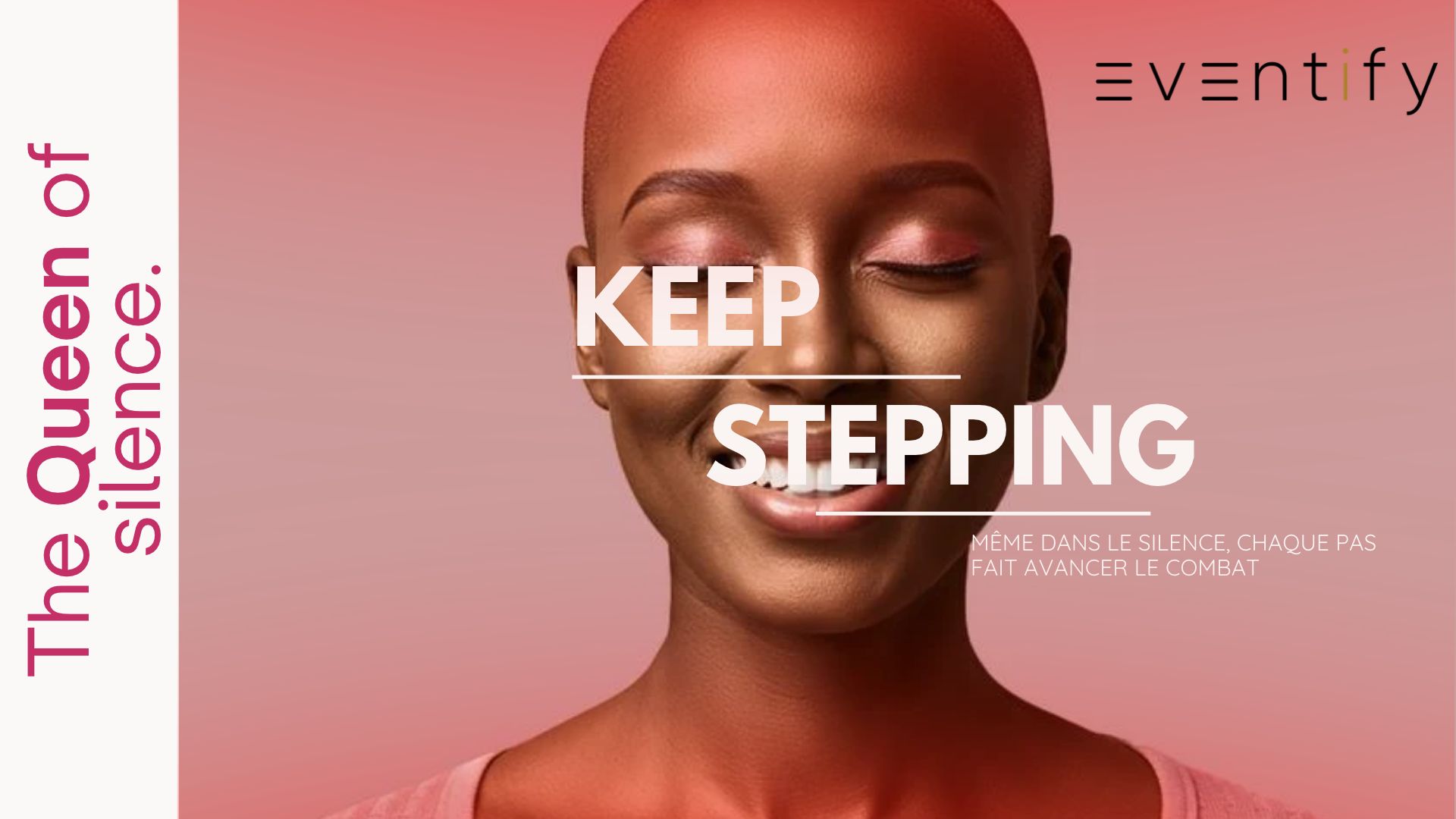 The Queen of Silence - Keep Stepping Banner
